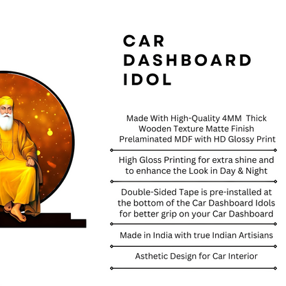 GiftShala Guru Nanak Dev Idol for Car Dashboard | Size 5 inch (approx)