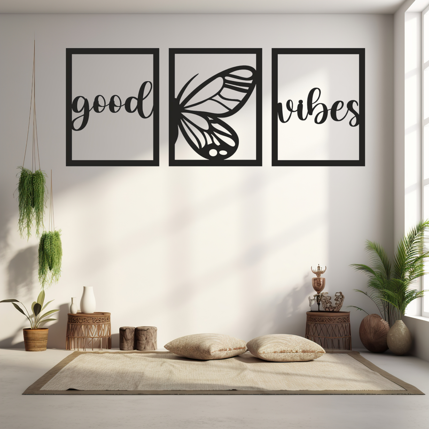 GiftShala Good Vibes Set of 3 Wall Decor | Size 12*12 inch each