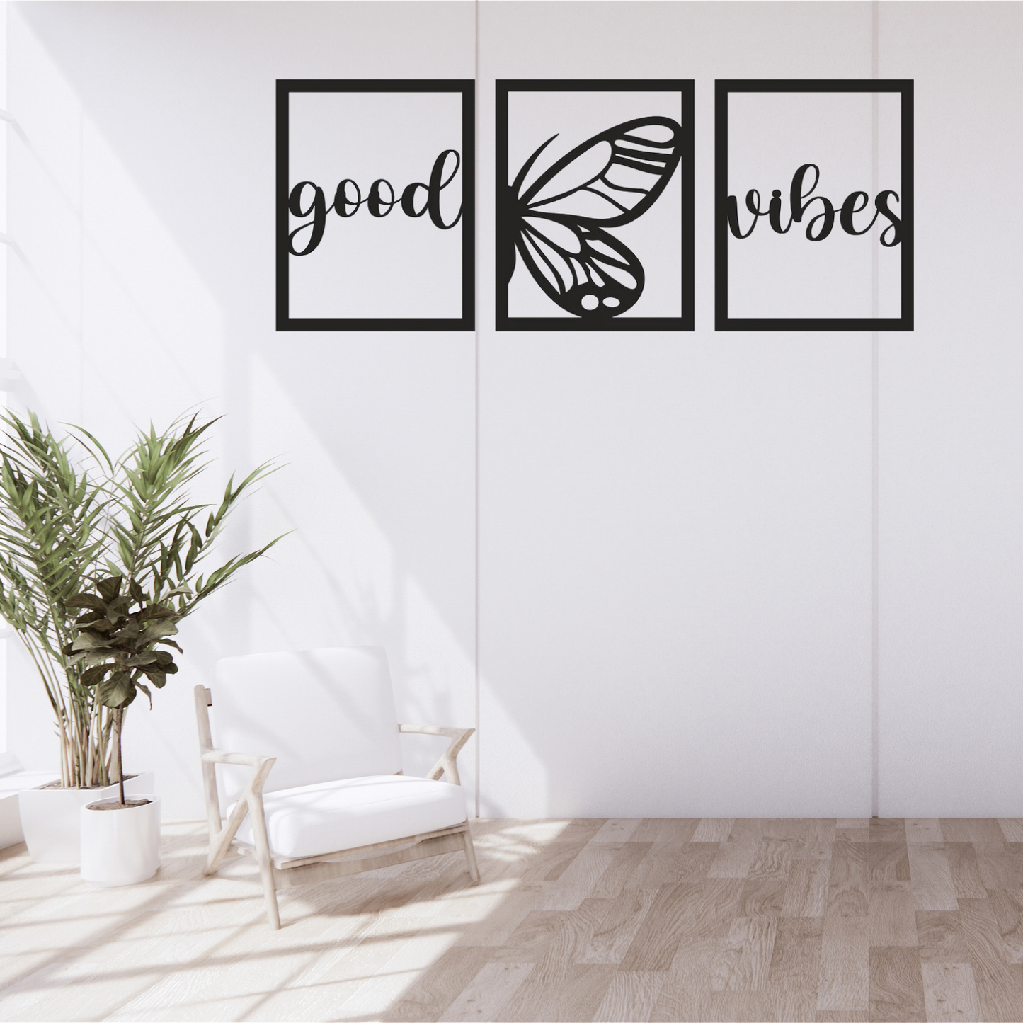 GiftShala Good Vibes Set of 3 Wall Decor | Size 12*12 inch each