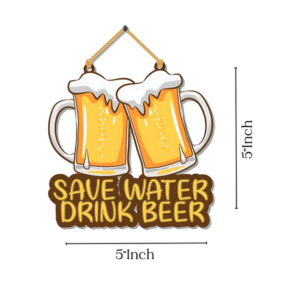 GiftShala Funky Beer Wall Hanging | Size 5*5 inch