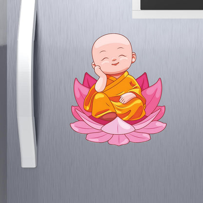 GiftShala Cute Little Monk Fridge Magnet | Size 3*3 inch