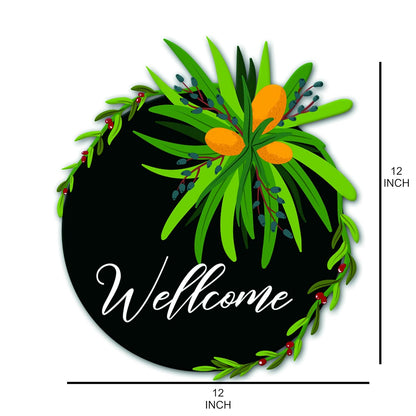 GiftShala Welcome To Family Personalised Wooden Wall Decor | Size 12*12 inch