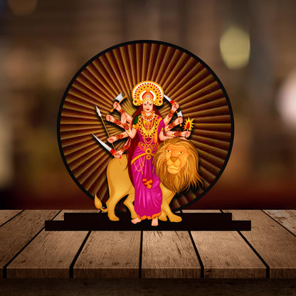 GiftShala Maa Durga Sherawali Mata Rani Idol for Car Dashboard | Size 5 inch (approx)