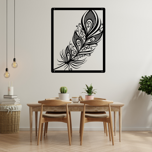 GiftShala Feather Wall Decor | Size 12*12 inch