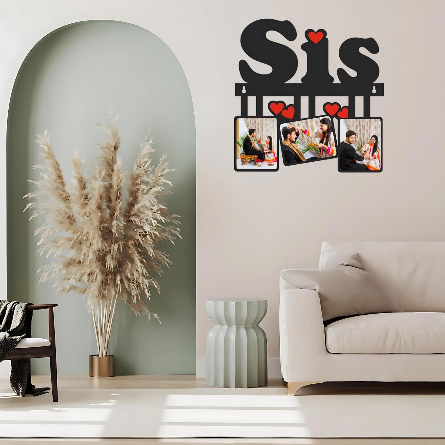 GiftShala Sis Customized Wooden Wall Mount Photo Frame | Size A4