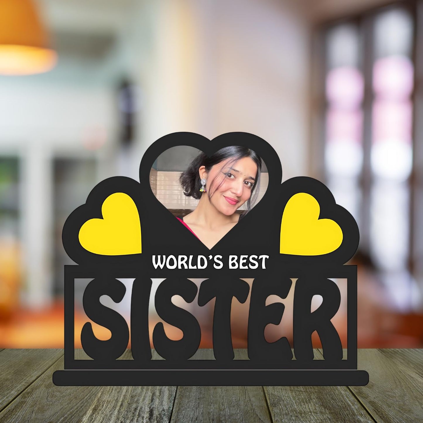 GiftShala Sister Personalized Wooden Table Top | Size 12*8 inch