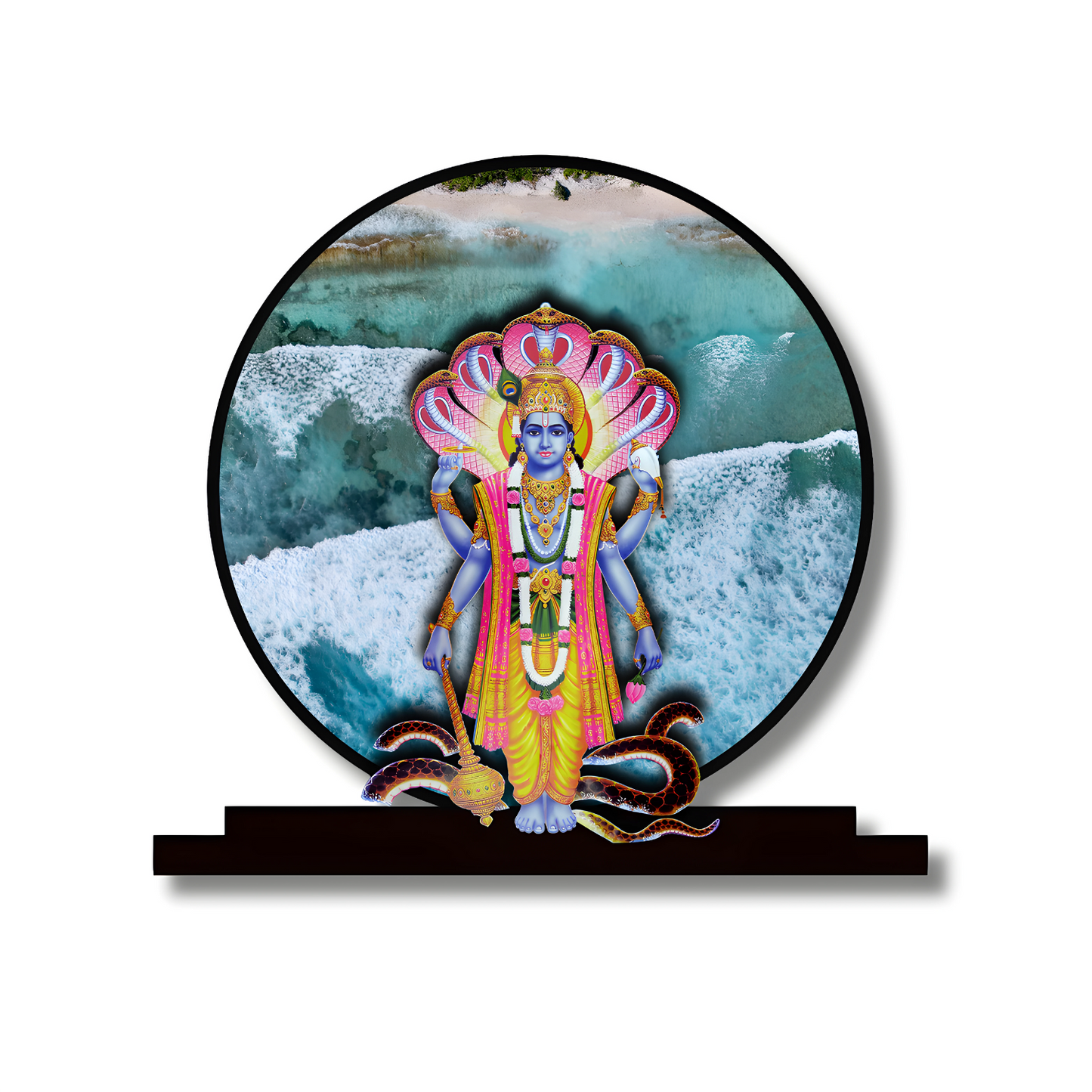 GiftShala Lord Vishnu Idol for Car Dashboard | Size 5 inch (approx)