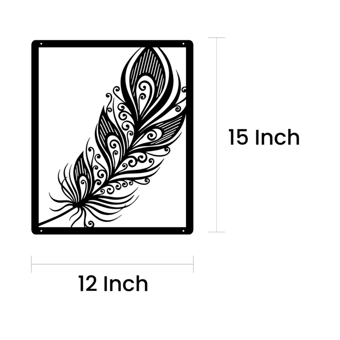 GiftShala Feather Wall Decor | Size 12*12 inch