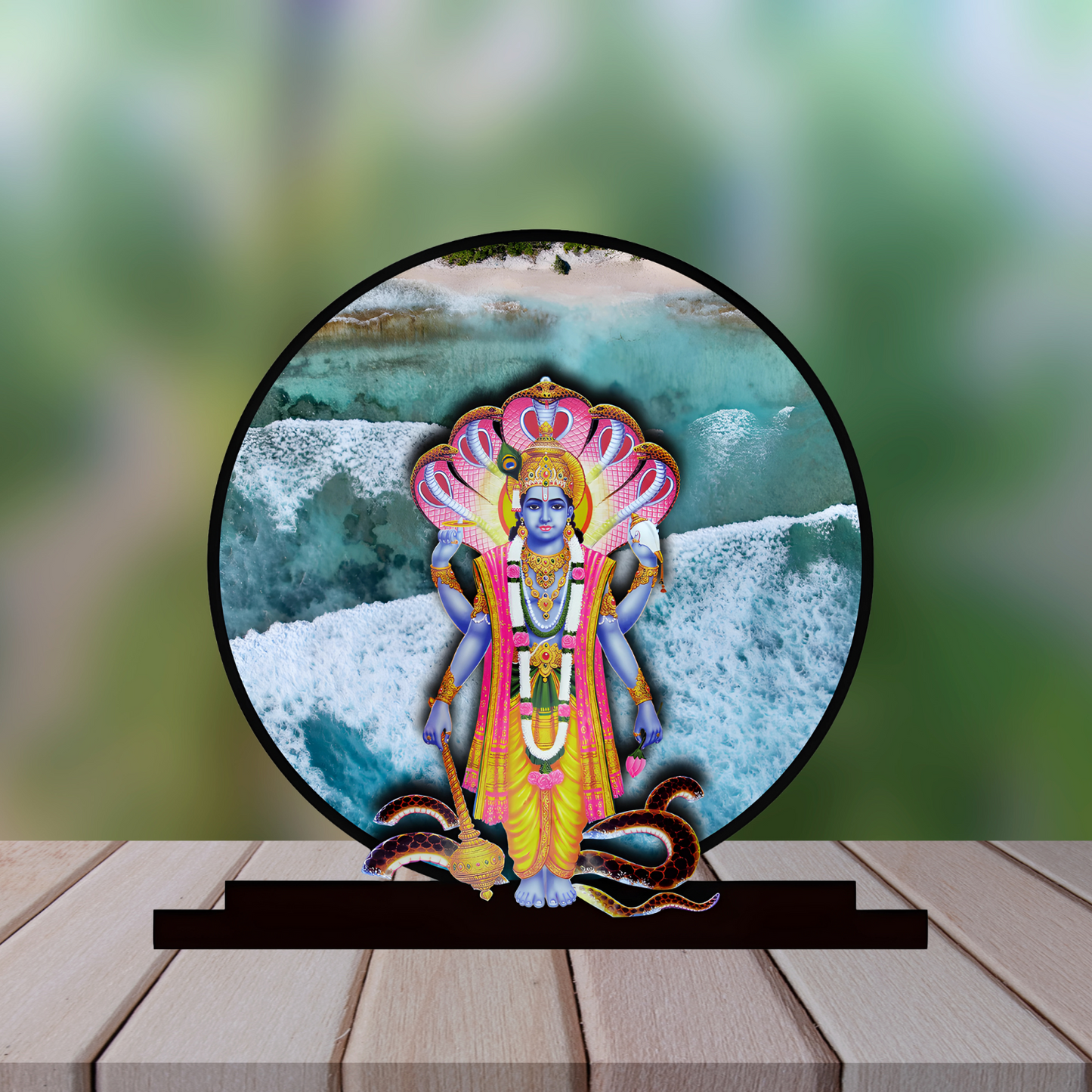 GiftShala Lord Vishnu Idol for Car Dashboard | Size 5 inch (approx)