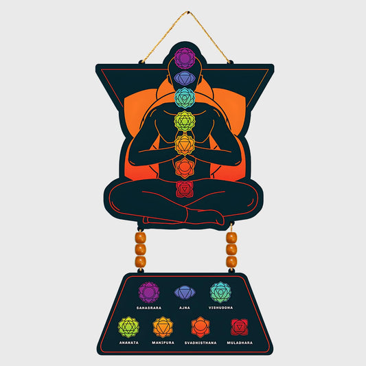 GiftShala Seven Chakras Wall Hanging | Size 12*18 inch