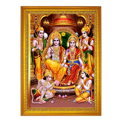 GiftShala Ram Darbar Photo Frame | Size 30*20 cm