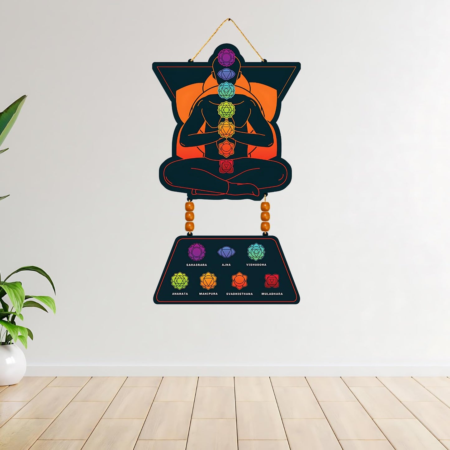 GiftShala Seven Chakras Wall Hanging | Size 12*18 inch