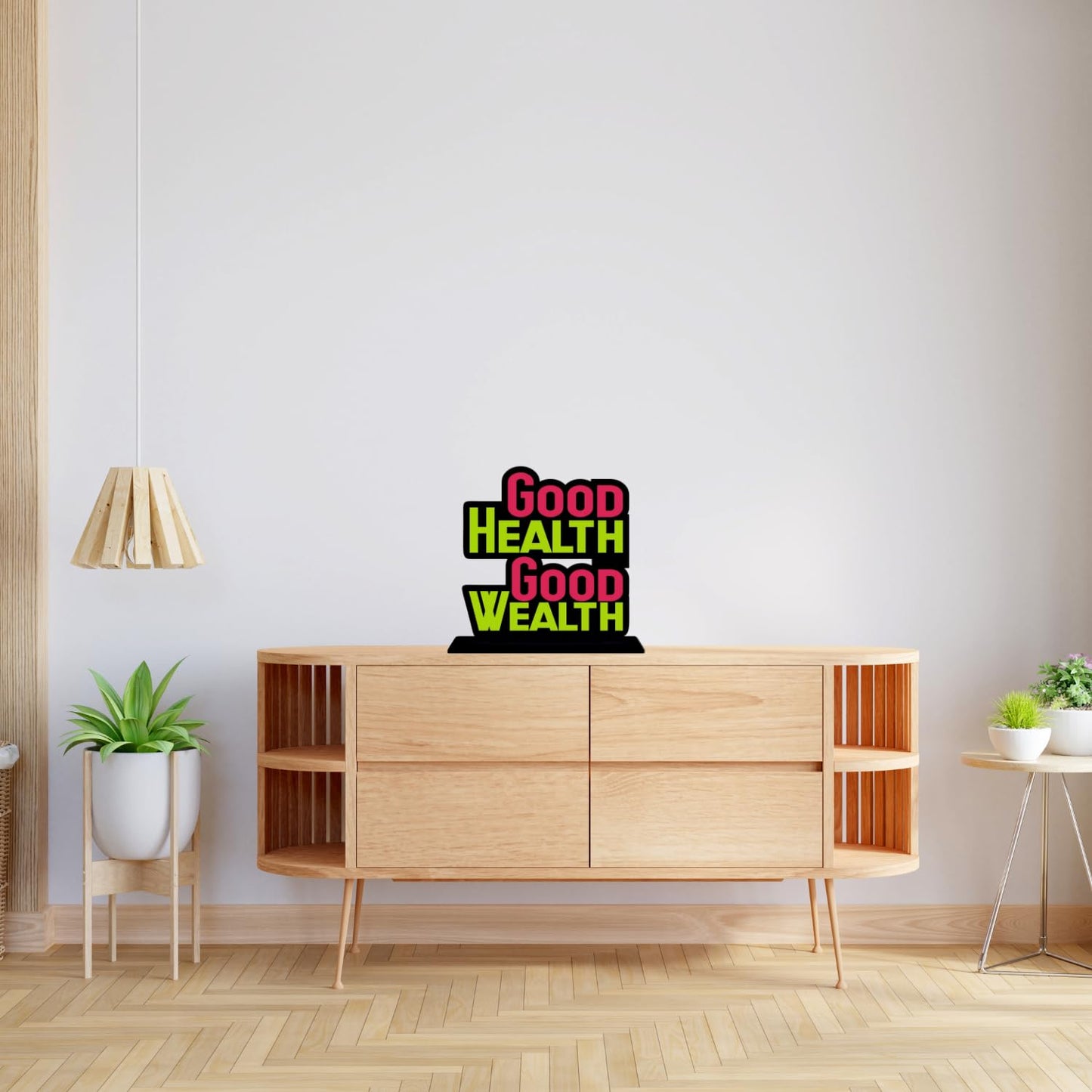 GiftShala Good Health Good Wealth Quote Figurine | Size 12*8 inch