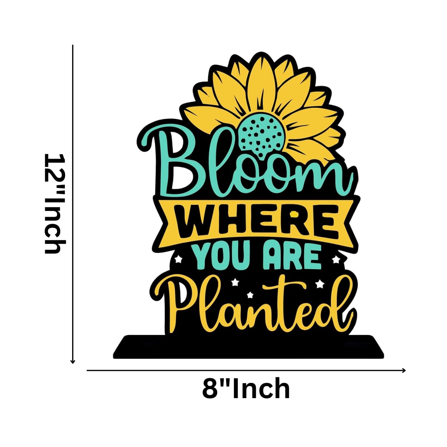 GiftShala Bloom Where You Are Planted Quote Figurine | Size 12*8 inch