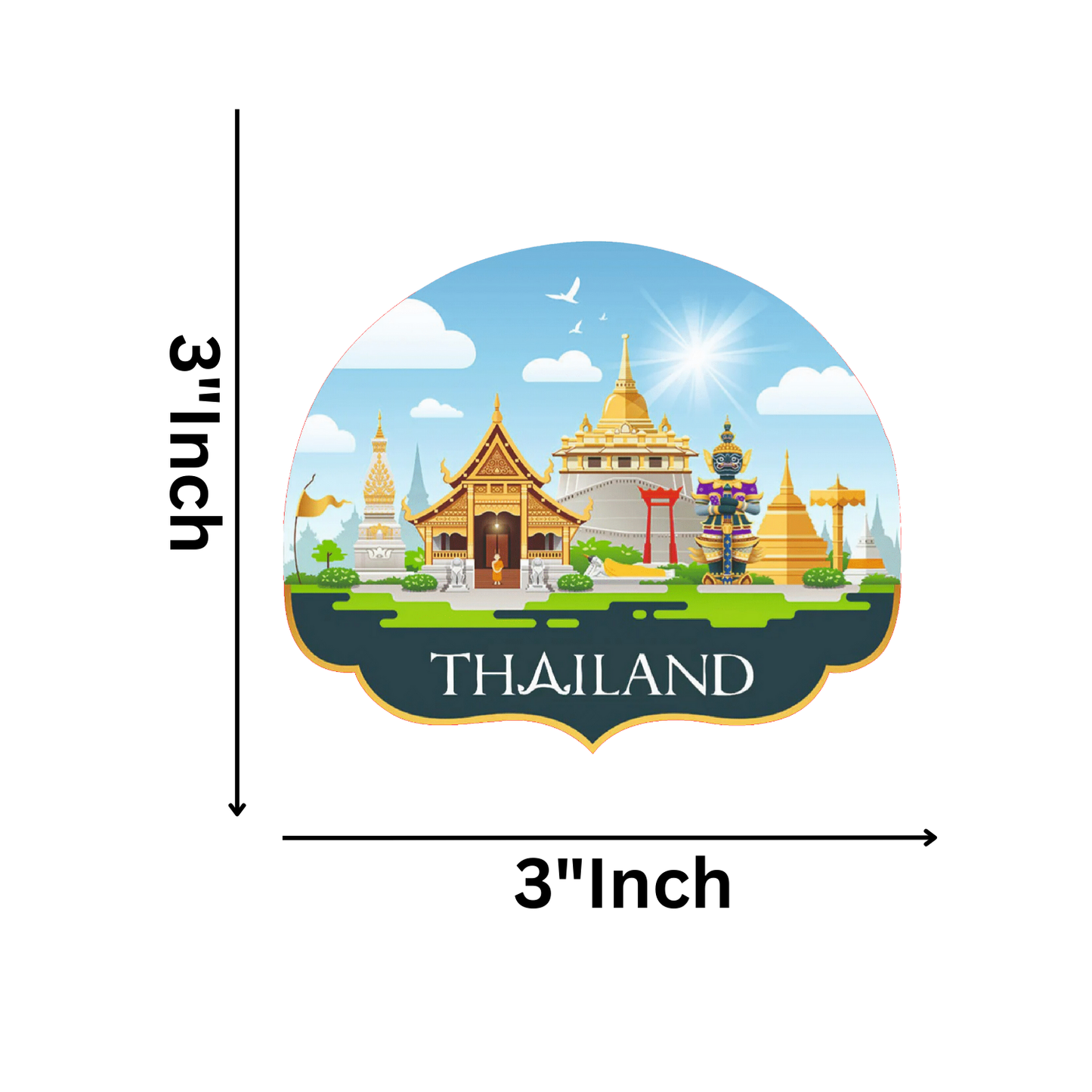 GiftShala Thailand Fridge Magnet | Size 3*3 inch