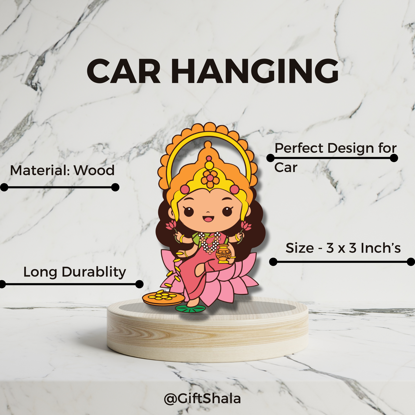 GiftShala Laxmi Maa Car Hanging