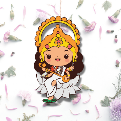 GiftShala Maa Saraswati Car Hanging