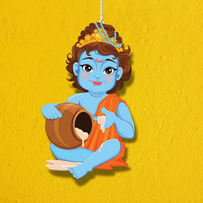 GiftShala Lord Krishna Car Hanging