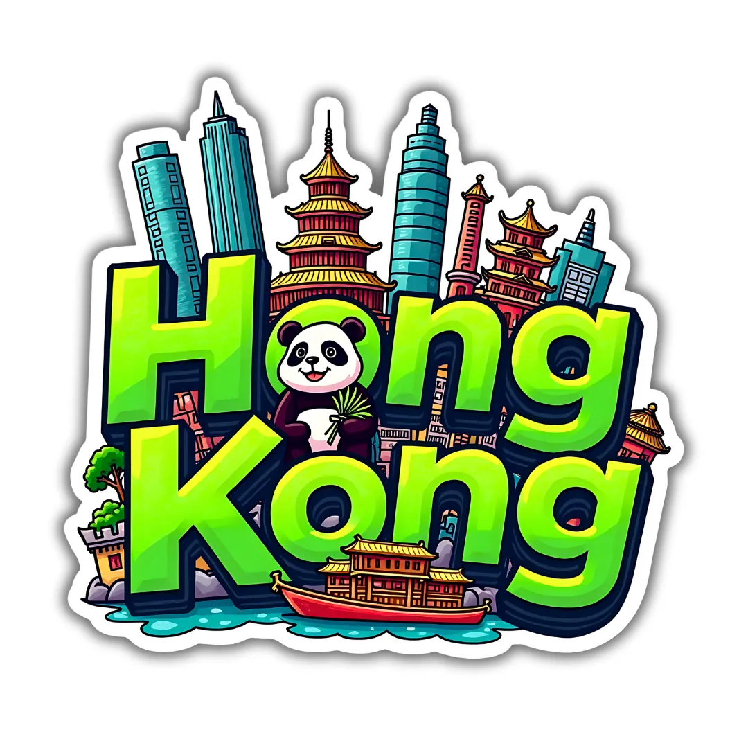 Hong Kong Country Theme Souvenir Wooden Refrigerator Stylish Fridge Magnet