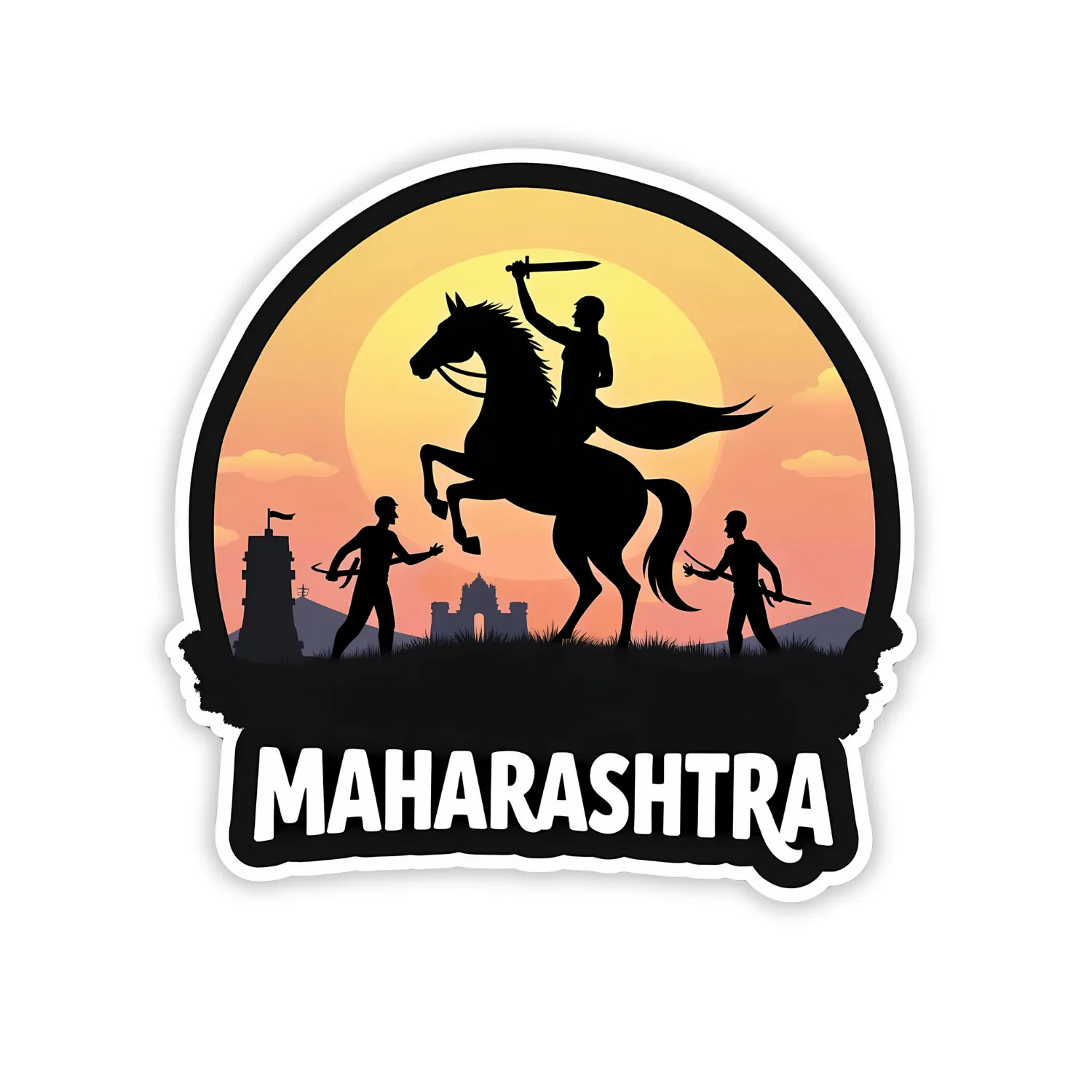Maharashtra Indian State Theme Souvenir Wooden Refrigerator Stylish Fridge Magnet