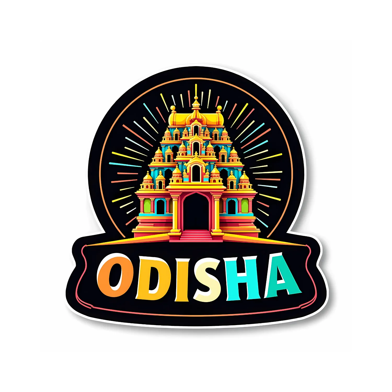 Odisha Indian State Theme Souvenir Wooden Refrigerator Stylish Fridge Magnet