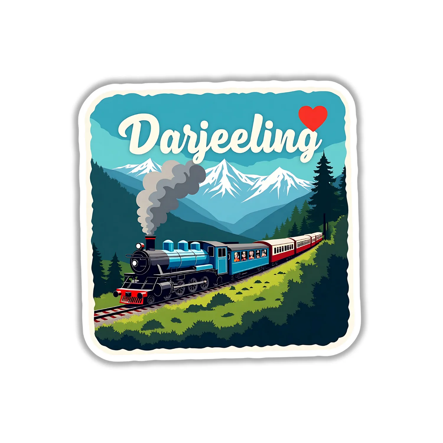 Darjeeling Theme Souvenir Wooden Refrigerator Stylish Fridge Magnet