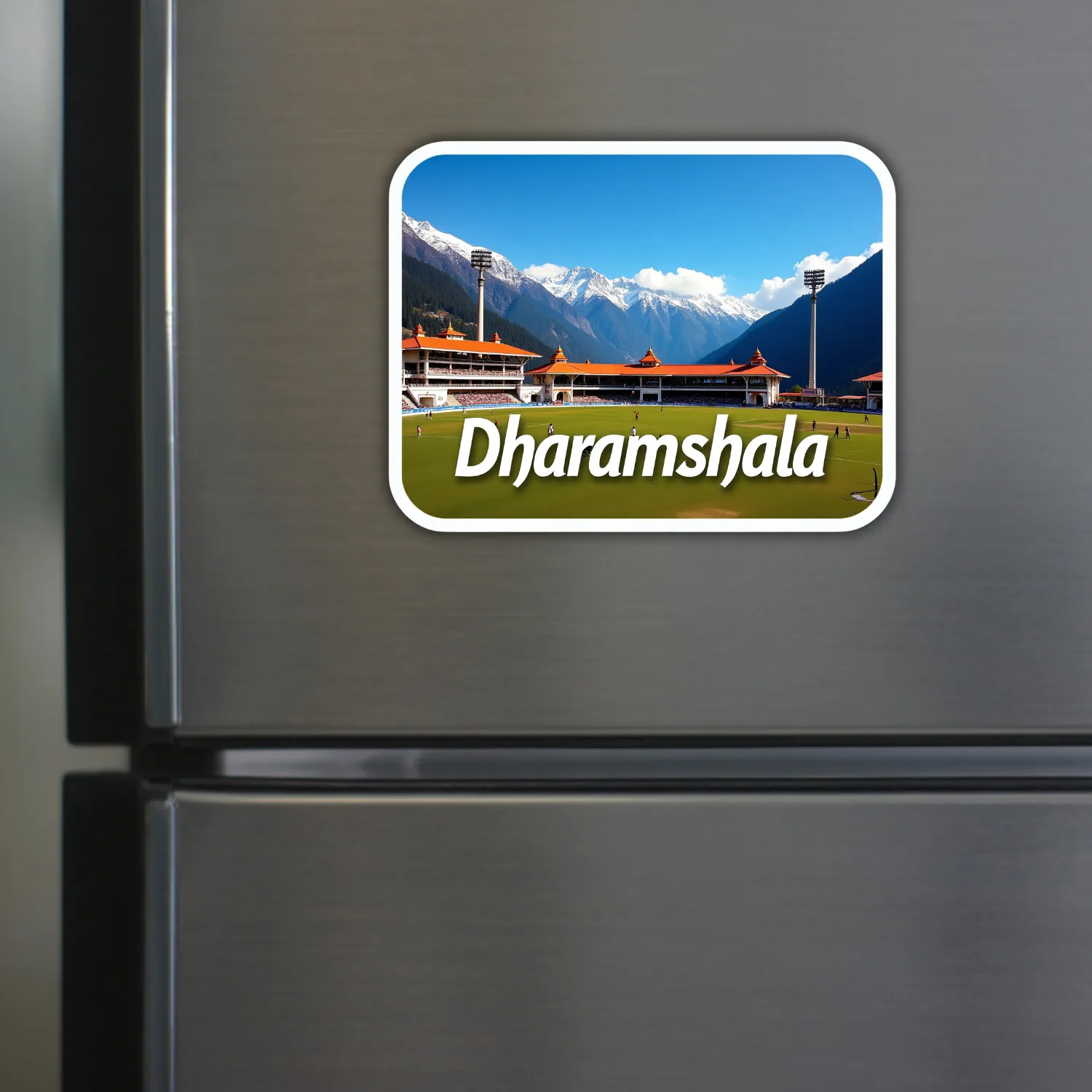 Dharamshala Theme Souvenir Wooden Refrigerator Stylish Fridge Magnet Hover