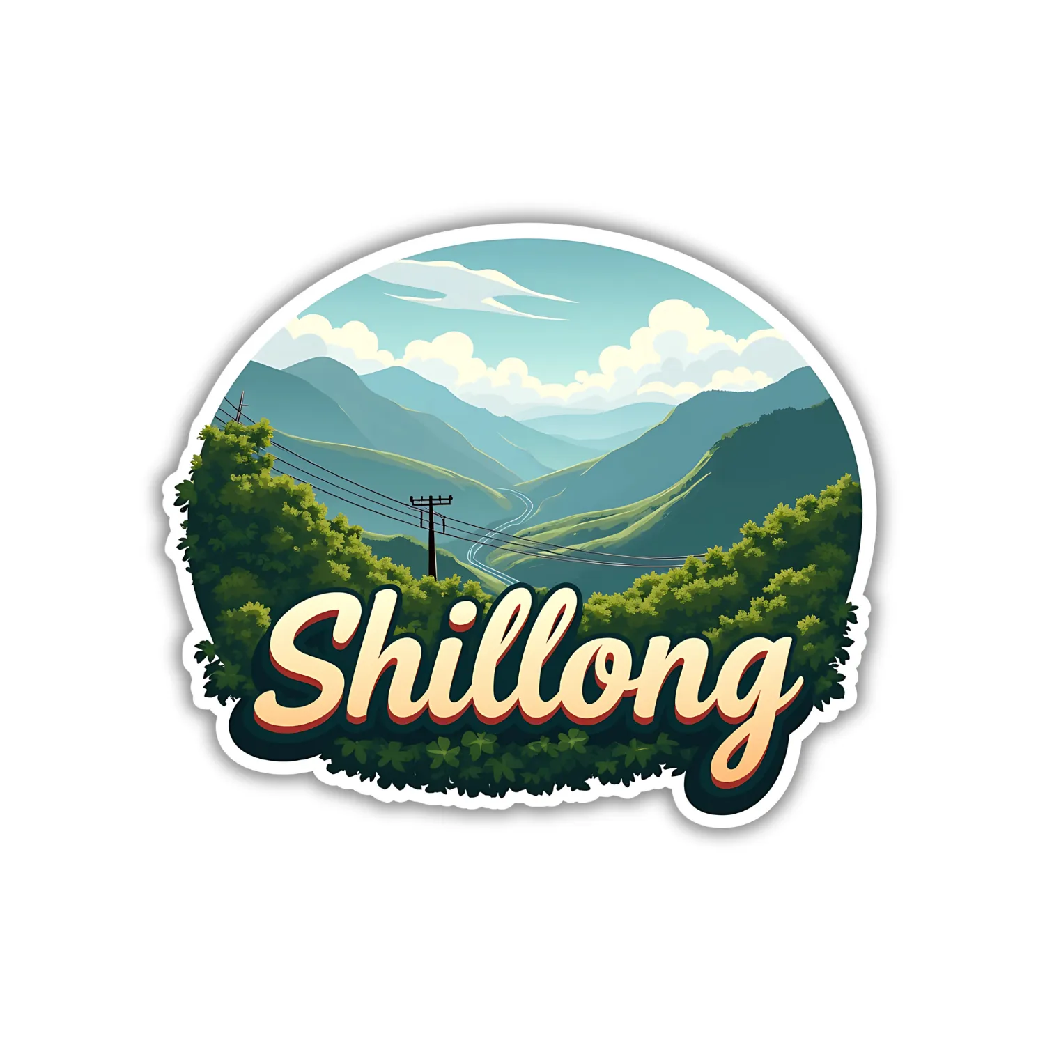 Shillong Theme Souvenir Wooden Refrigerator Stylish Fridge Magnet