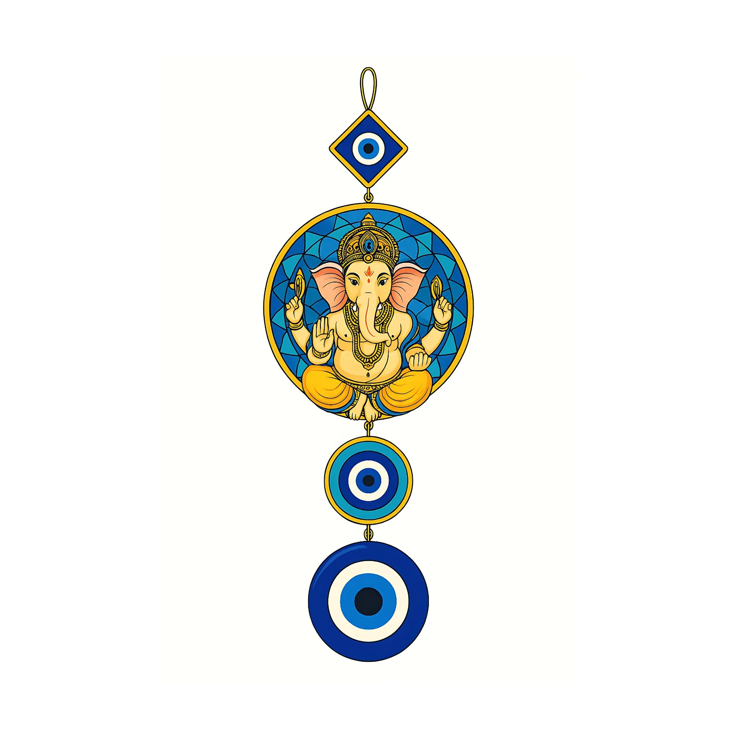 Lord Ganesha Attractive Design Wooden Wall Hanging for Home Kitchen Decor