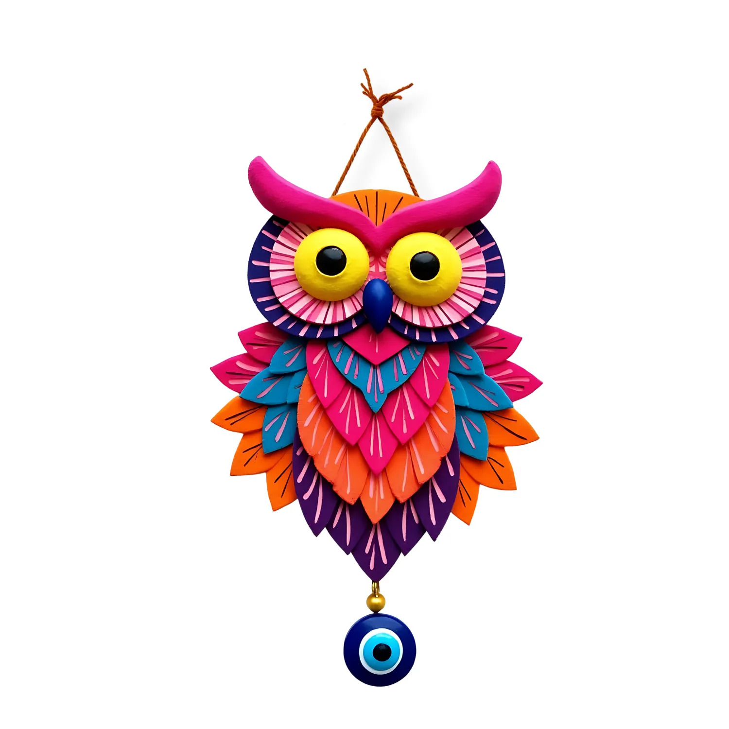 Owl Shape Wooden Wall Hanging For Home & Kitchen Decor