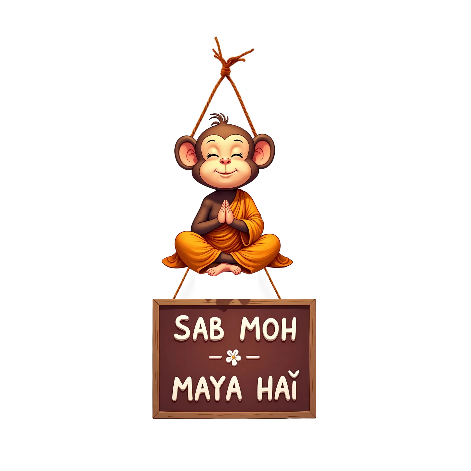 Sab Moh Maya Hai Wooden Wall Hanging For Home Decor