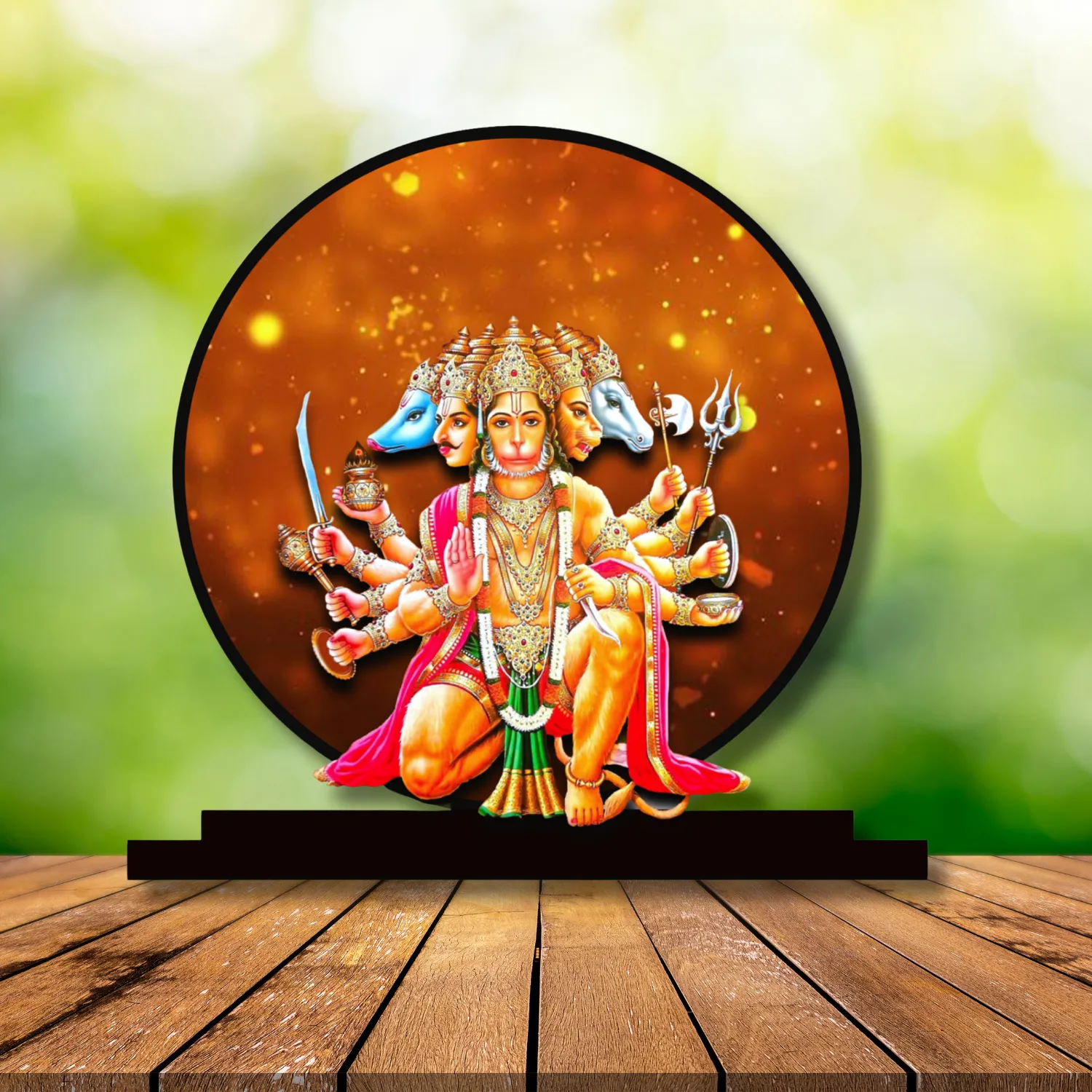 Lord Panchmukhi Hanuman Idol for Car Dashbord Accessories Murti Statue for Home Decor Hover