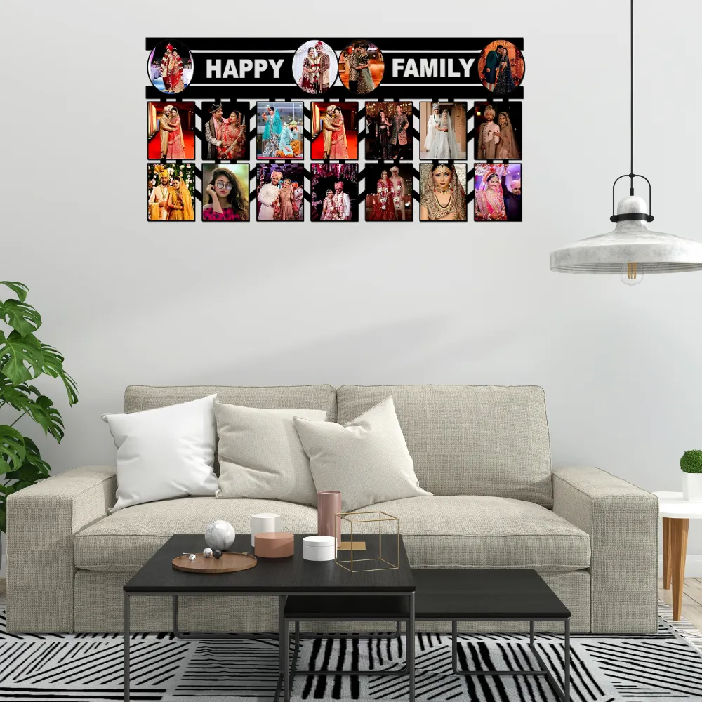 Happy Birthday Your Pictures And Names Customized Collage Photo Frame D5 Hover